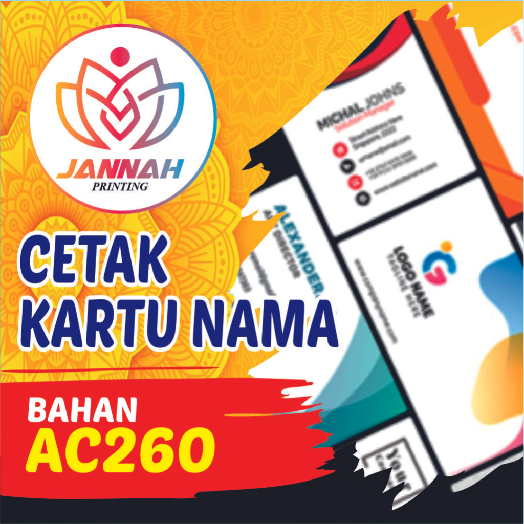 

CETAK KARTU NAMA CUSTOM | 1 SISI & 2 SISI | JANNAH PRINTING