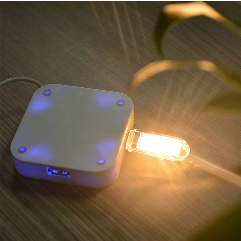 Lampu Baca Mini 3 LED USB Portable SMD5730 0.6W 5V - ASM5730 - White