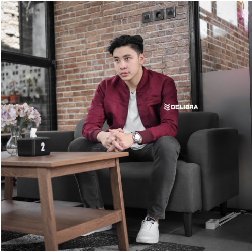 Libra Jaket Suede Maroon Jaket Bomber Pria Original Jaket Pria Bomber Jaket Pria Dewasa Jaket Cowok 