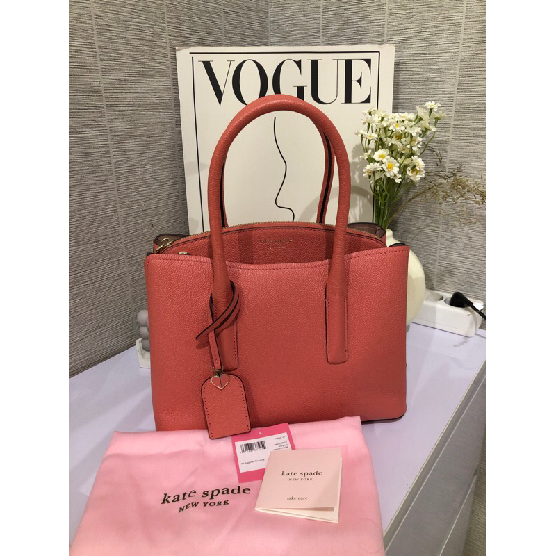 Kate Spade Margaux Satchel Medium in Peach