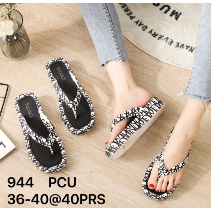 Sandal jepit wedges jelly wanita 944