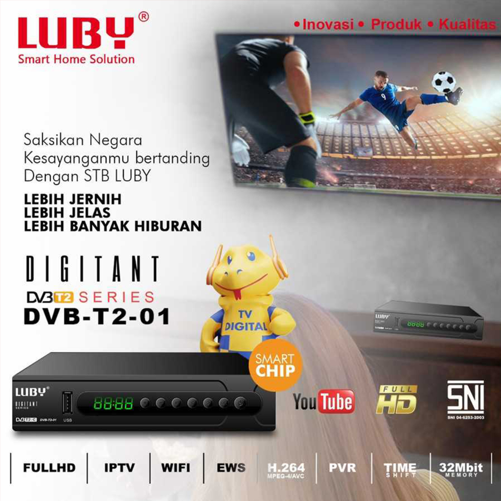 Set Top Box STB Advance Original Garansi Resmi Penerima Siaran TV Digital DVB T2 &amp; Bisa Youtube