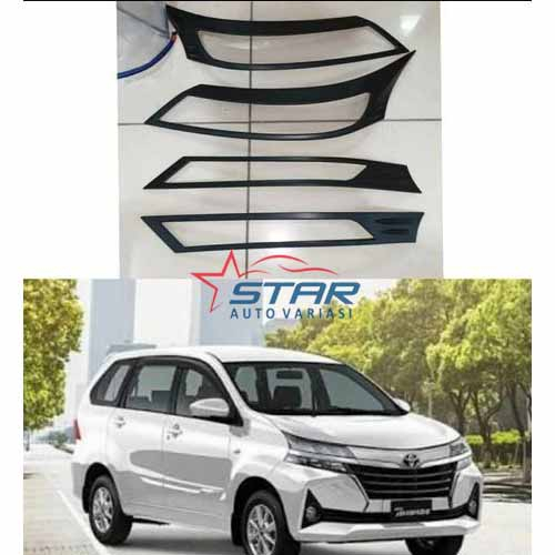 Garnish lampu depan TOYOTA AVANZA 2019 - 2020 HITAM DOFF.