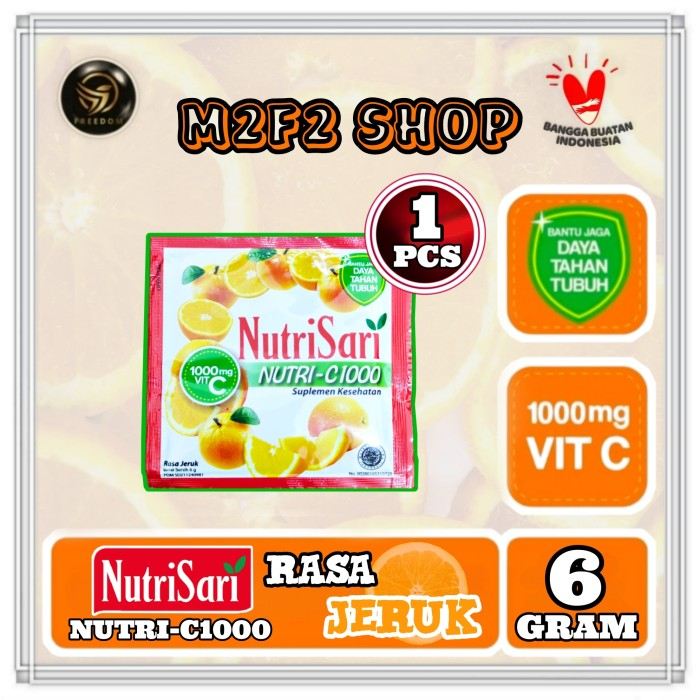 

NutriSari Minuman Serbuk Nutri C1000 | Jeruk Sachet - 6 gr (Kemasan Satuan)