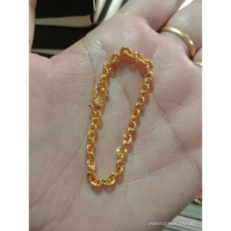 G7 Gelang Nuri bayi / anak lapis emas 24 k