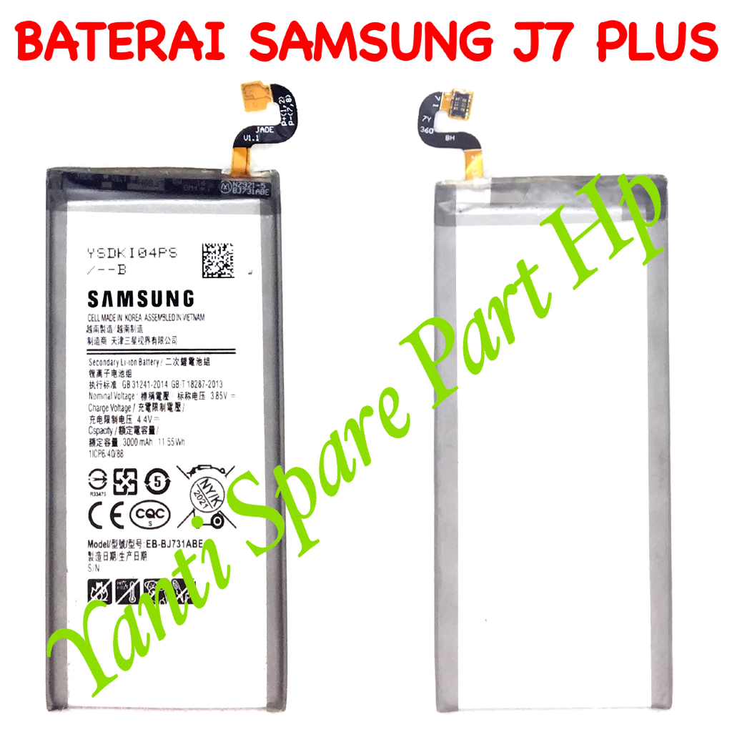 Baterai Samsung J7+ Plus EB-BJ731ABE Original New