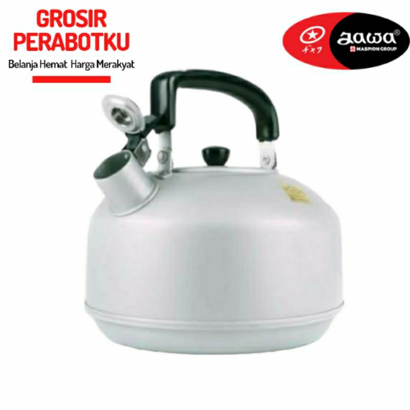 Maspion Teko Air Ceret Bunyi National Whistling Kettle 22cm 24cm 26cm