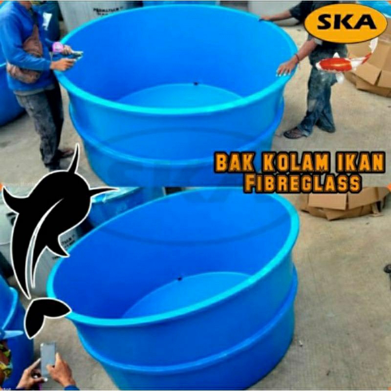 bak ikan koi fiberglass / aquarium kolam ikan / kura kura