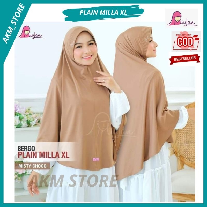 AKM_STORE JILBAB PLAIN MILLA XL MIULAN HIJAB JUMBO
