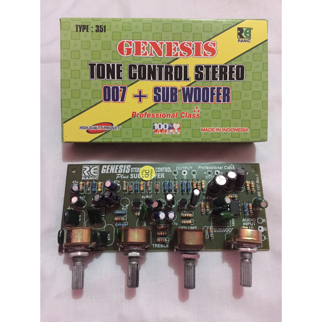 KIT TONE CONTROL STEREO GENESIS 12V DC