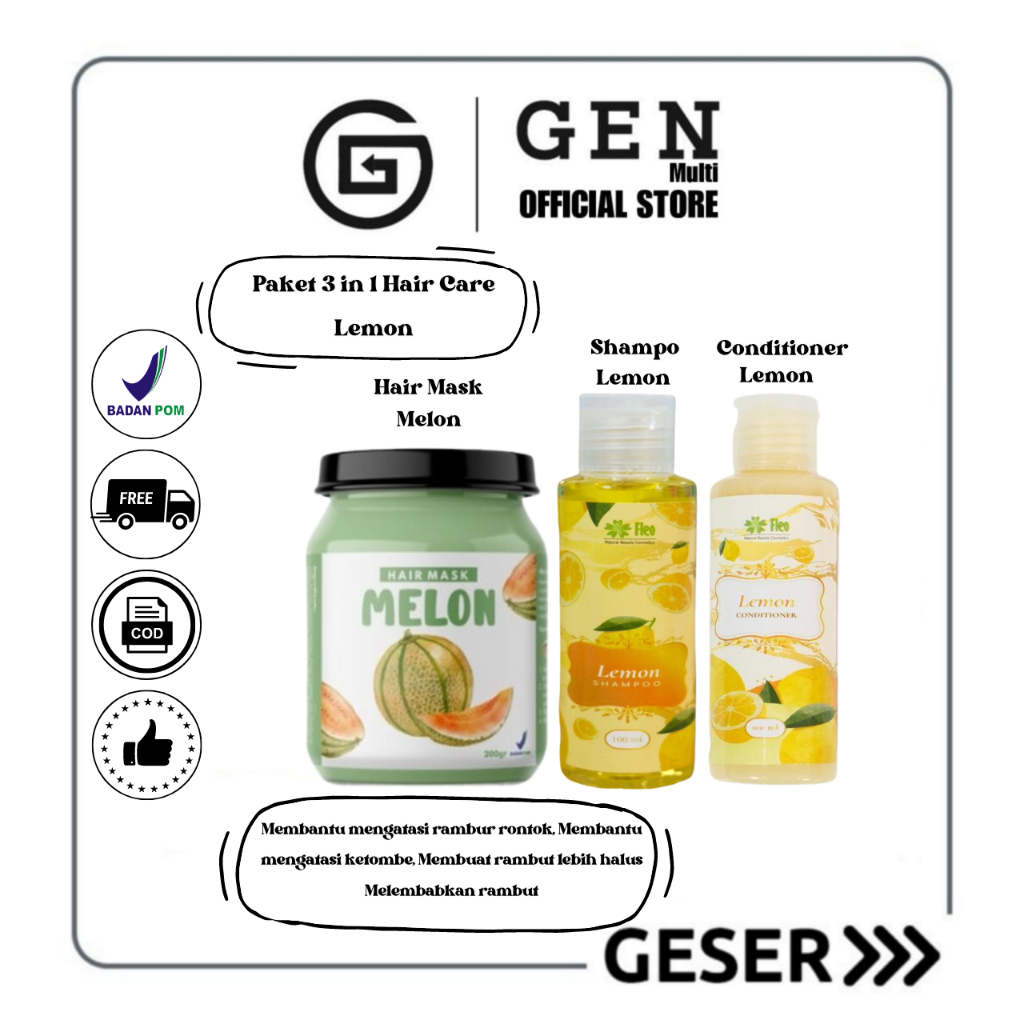 GEN - [BPOM] Paket Hair Care 3 in 1 / Hampers Hair Mask 3in1 / Paket Hampers Fleo 3in1