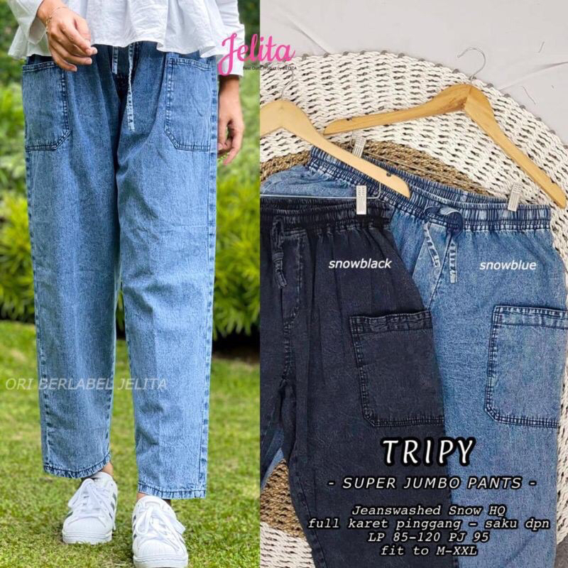 Celana Kulot TRIPY Wanita Katun Twill Premium Celana Wanita Getta Pant