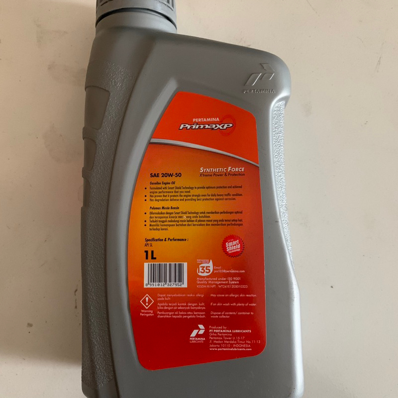 Sm OLI PRIMA XP 20W50 1 LITER 100% ASLI PERTAMINA