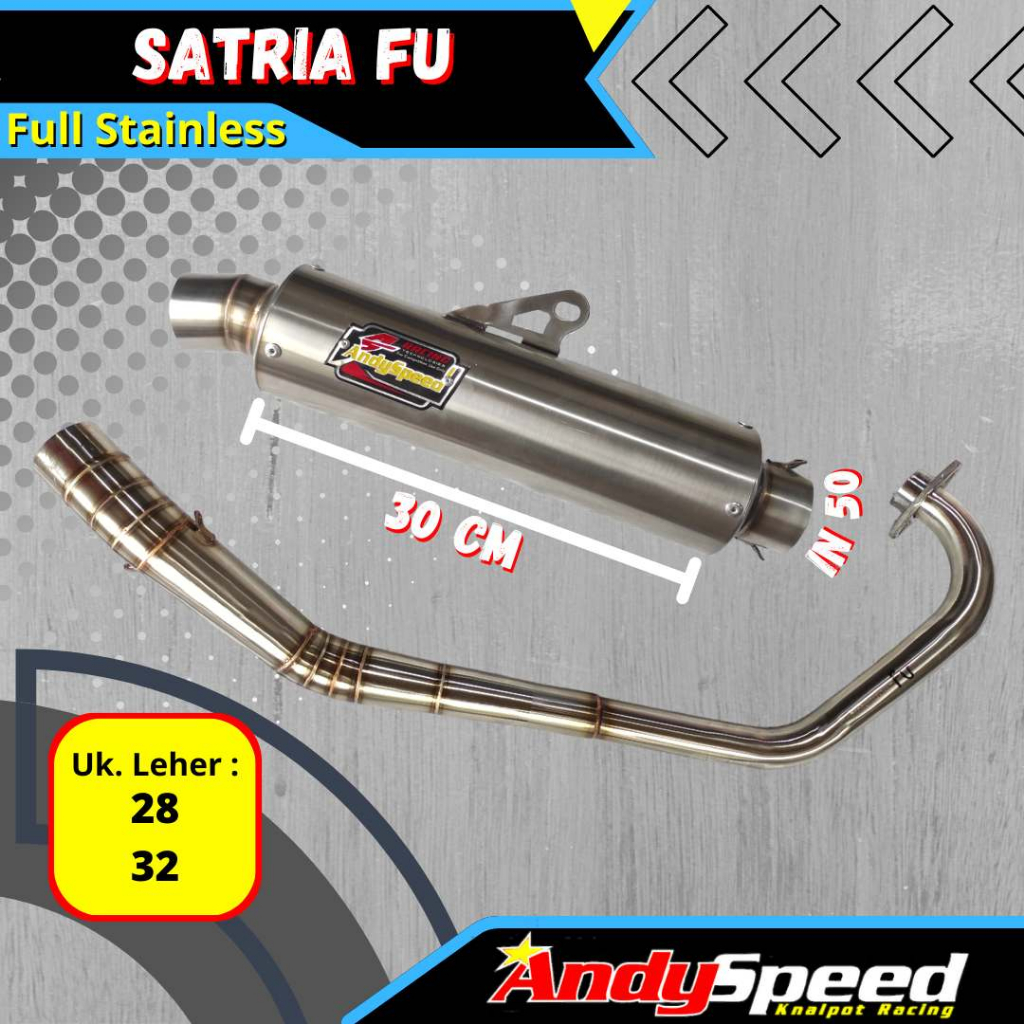 knalpot SATRIA FU full stainless andy speed
