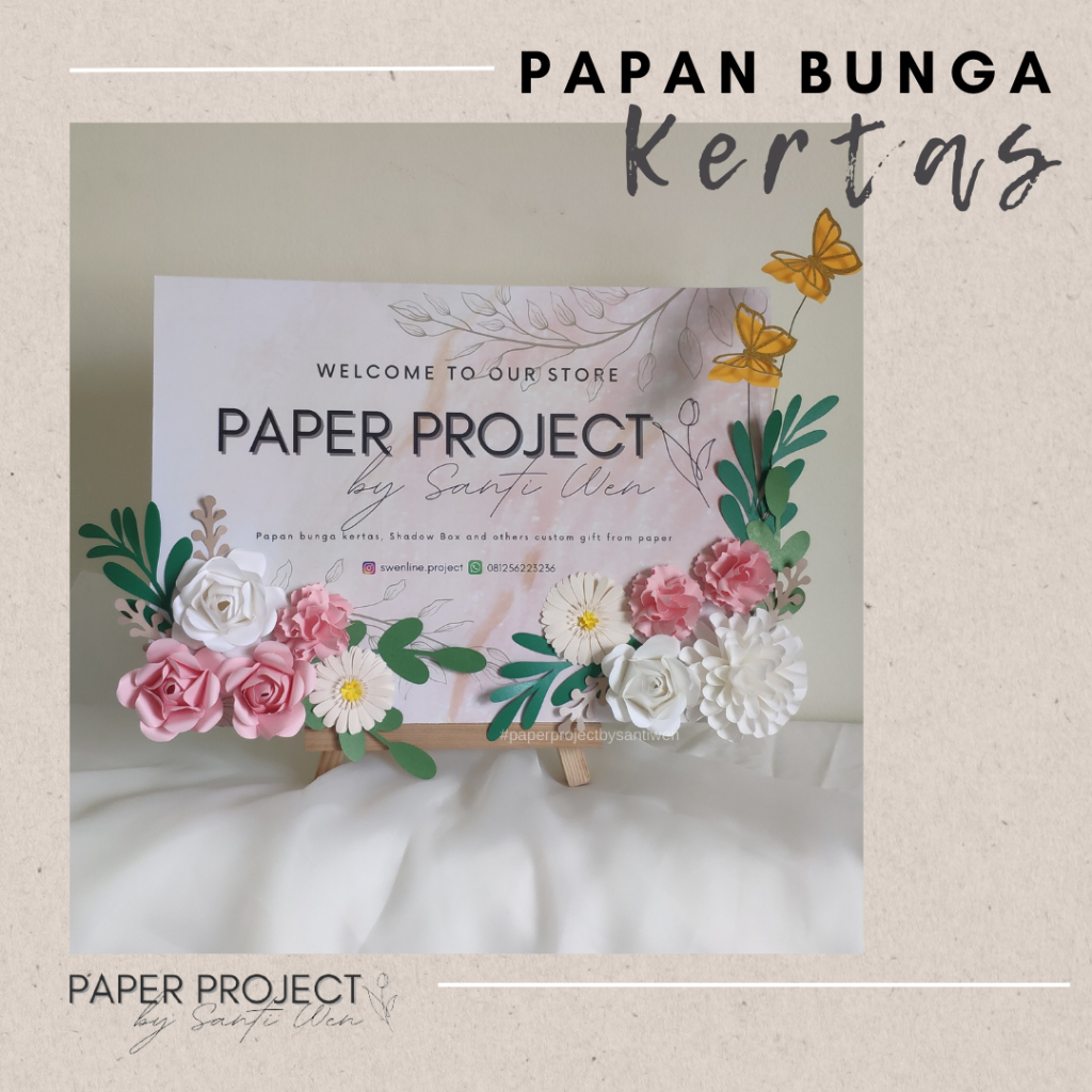 Papan Bunga Kertas Mini