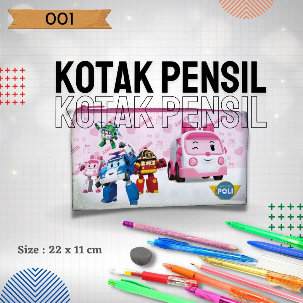 

Tempat Pensil 001 gambar Robocar Poli Amber, Tempat Pensil Karakter
