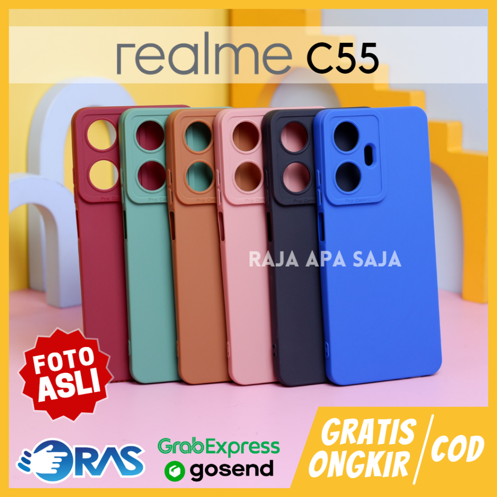 Soft Case Realme C55 Cover Casing Silicon Silikon Karet Pelindung HP Handphone Realmi Relmi Rilmi C 