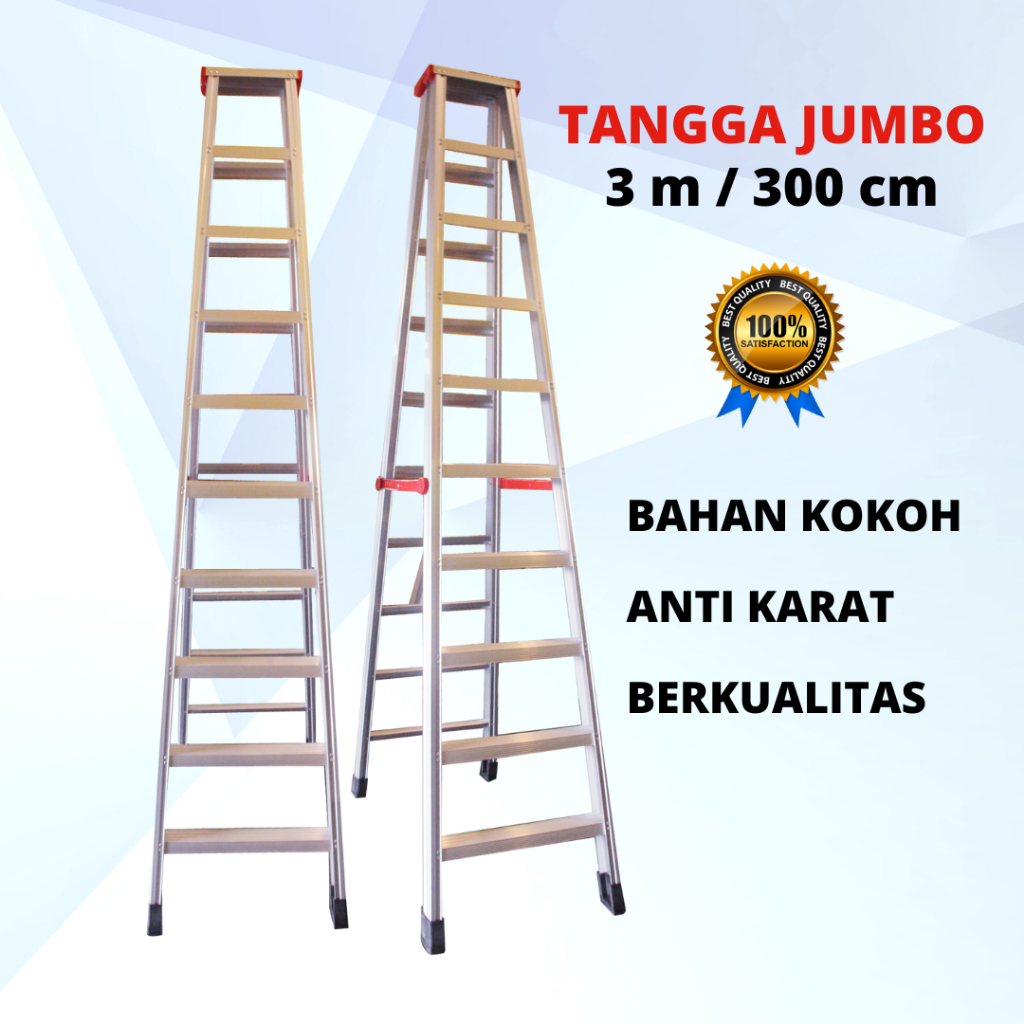 Tangga Lipat 3 Meter Tangga Lipat Aluminium Original Termurah TANGGA JUMBO TANGGA ALUMINIUM