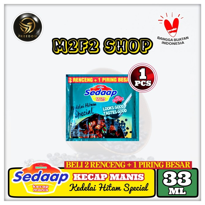 

Kecap Manis Sedaap Kedelai Hitam Special Sachet - 33 ml (Kemasan Satuan)