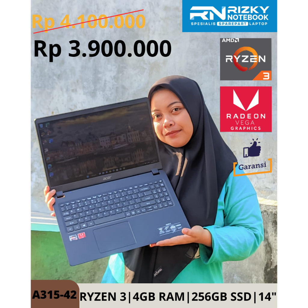 LAPTOP Acer Ram 8 ssd 256 sekond