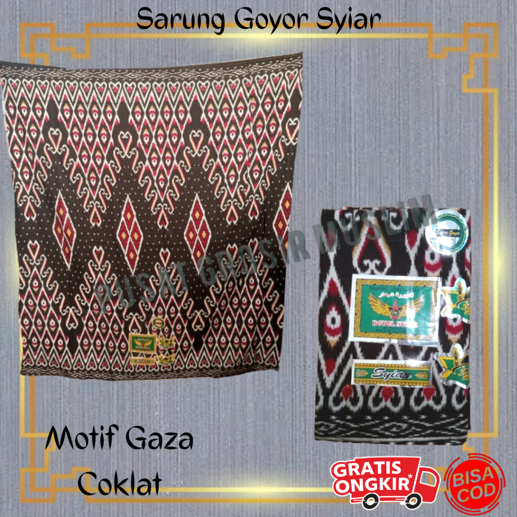 Promo Sarung Goyor Syiar Printing Sarung Goyor Botol Syiar Semi Tenun Motif Gaza