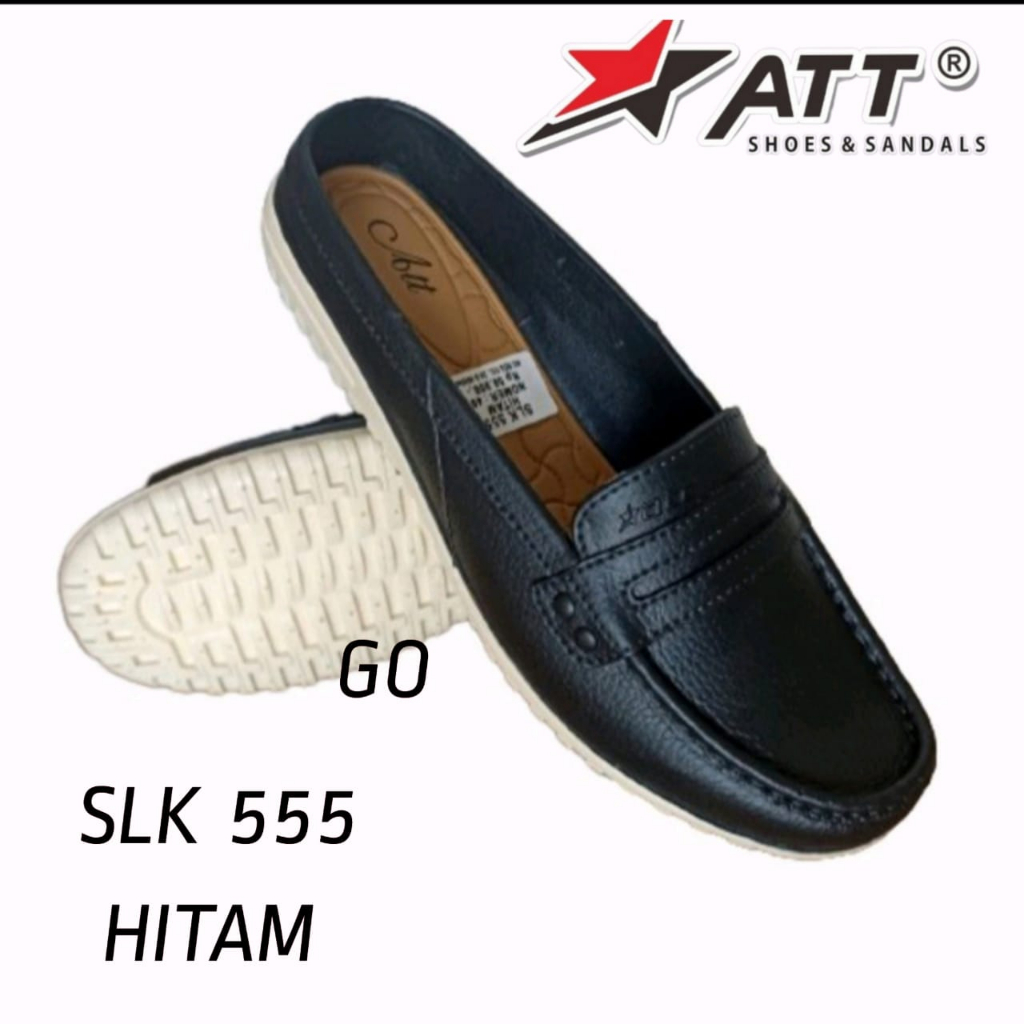 gos ATT SLK 555 Sepatu karet wanita casual flatshoes sepatu kerja kantor anti air lentur formal murah