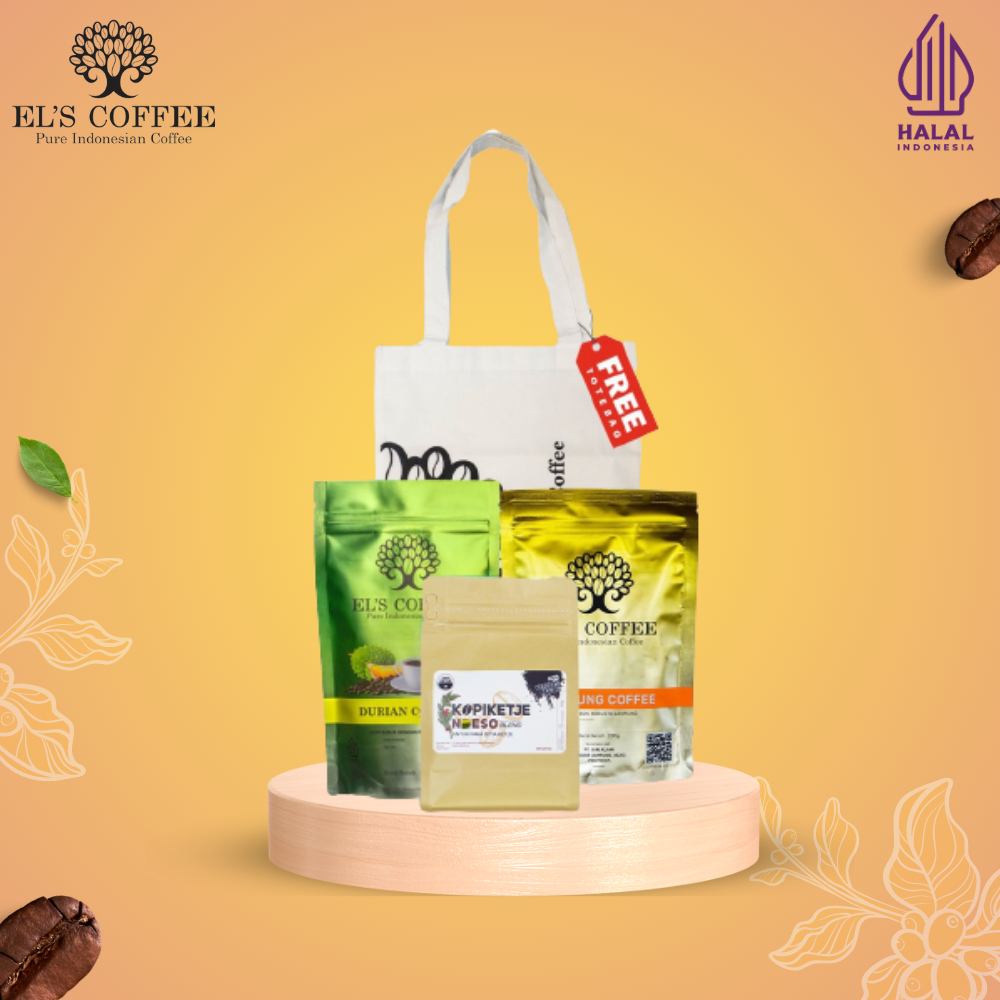 

EL'S COFFEE Paket Kopi Tubruk Series 6Pcs Free Tote Bag Roasted Kopi M-1899