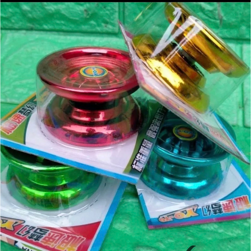 mainan yoyo chrome plastik murah 1 pc