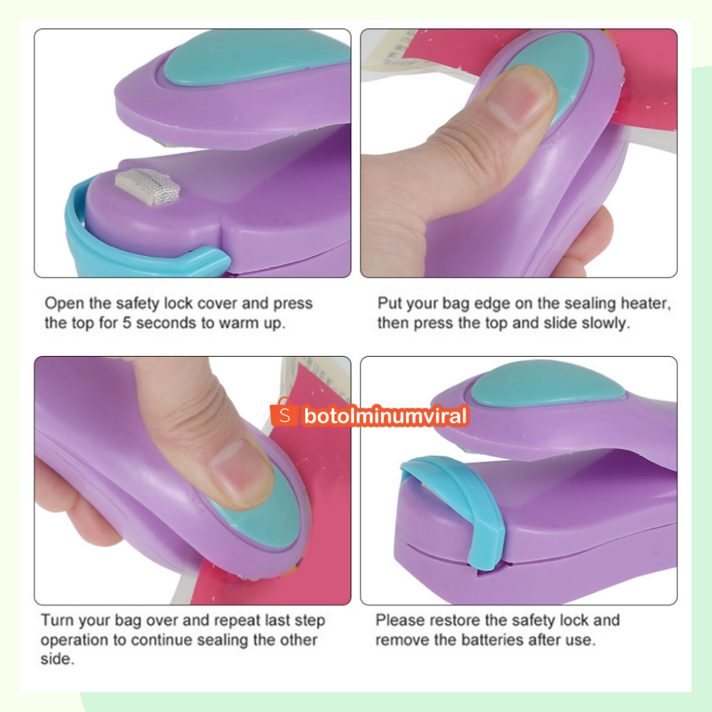 Alat Perekat Plastik Snack Elektrik Mini Hand Heat Sealer Premium