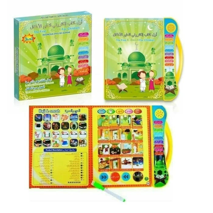 E book Muslim 3 bahasa  - Mainan Buku  Anak Edukasi Edukatif Anak Pintar Murah ( Indonesia ,Arab dan Inggris )