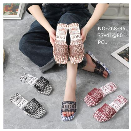 Sandal selop jelly wanita import TERBARU 268-r5 (37-41) sandal selop import terbaru
