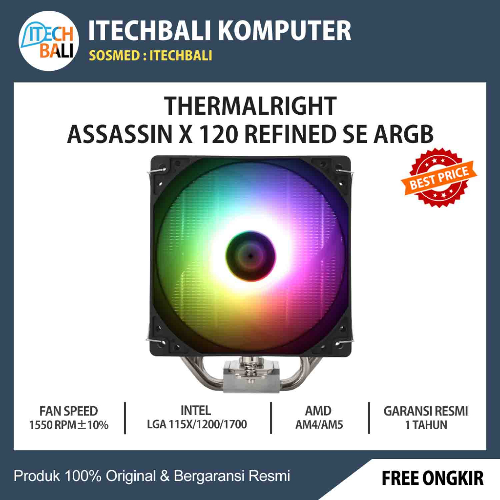 THERMALRIGHT Assassin X 120 Refined SE CPU Cooler ARGB | ITECHBALI