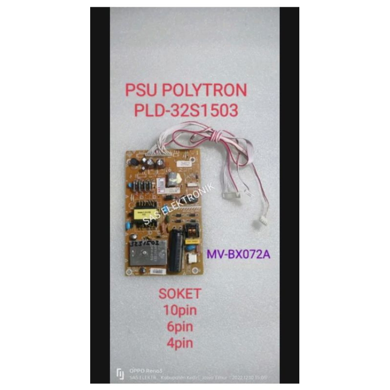 PSU POWER SUPLAY REGULATOR TV LED POLYTRON 32 INCH PLD-32S1503 PLD-32TS1503