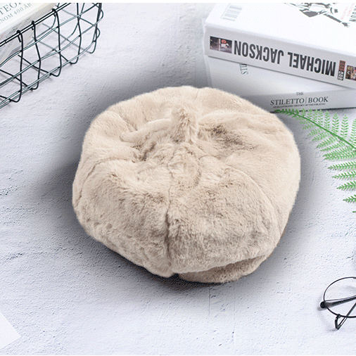 Topi  Baret  Topi Wanita  Topi Baret Korea  Bahan FUR