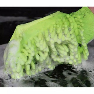 Yamata Wash Mitt Sarung Tangan Lap Cuci Mobil dan Motor Bulu Microfiber Serbaguna 2 In 1 Sarung Tangan Pembersih Mobil Tebal Sarung Tangan Sikat Penyerap Pembersih Detailing Anti bakteri