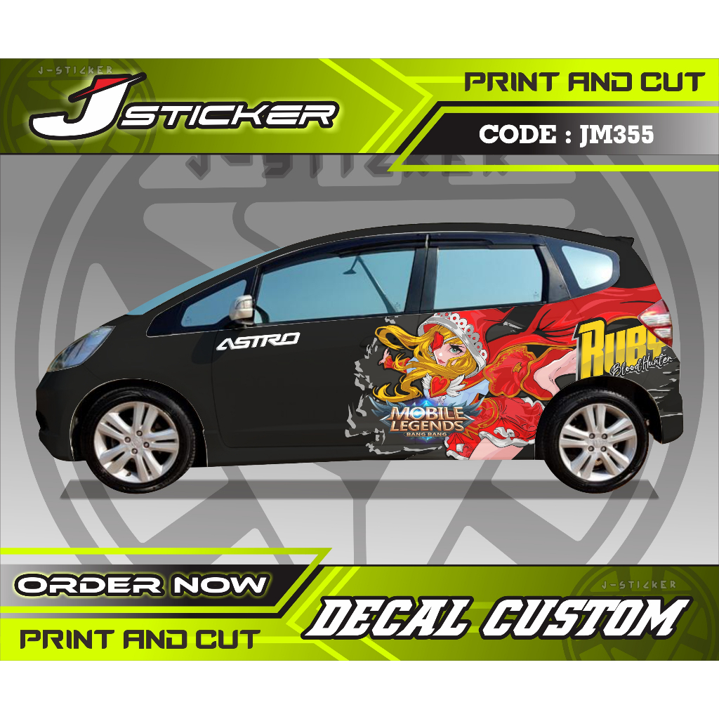 sticker printing mobile legend mobil xpander avanza jazz brio yaris