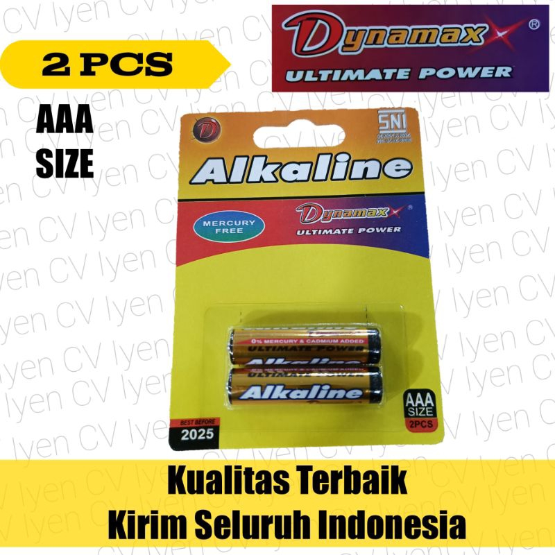 Baterai AAA Dynamax Alkaline isi 2 / Baterai Dynamax A3 / baterai dynamax / baterai alkaline