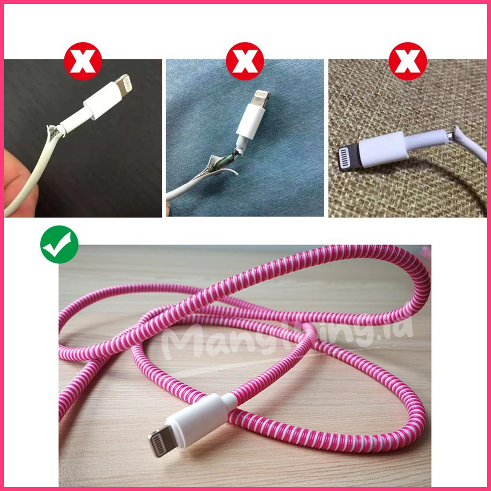 PELINDUNG KABEL CHARGER WARNA UNIVERSAL / PELILIT KABEL DATA HP / PELINDUNG KABEL SPIRAL WARNA / CABLE PROTECTOR