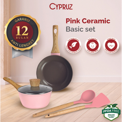 PANCI CERAMIK ESSENSIAL SET PINK CYPRUZ
