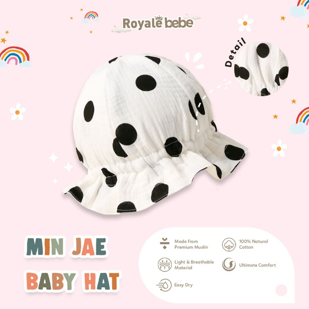 ROYALE BEBE KOREAN STYLE HAT TOPI KYO / MINJAE / YUJIN / JIWON / JISU BABY HAT TOPI BUNDAR ANAK LUCU 6 BULAN - 2 TAHUN