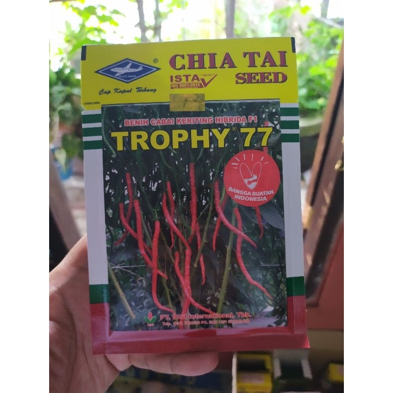 Benih cabe Keriting TROPHY 77 isi 10 Gram dari Cap Kapal Terbang