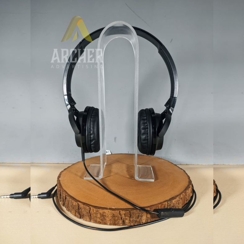 STAND TATAKAN HOLDER HEADPHONE AKRILIK BENING 2 mm