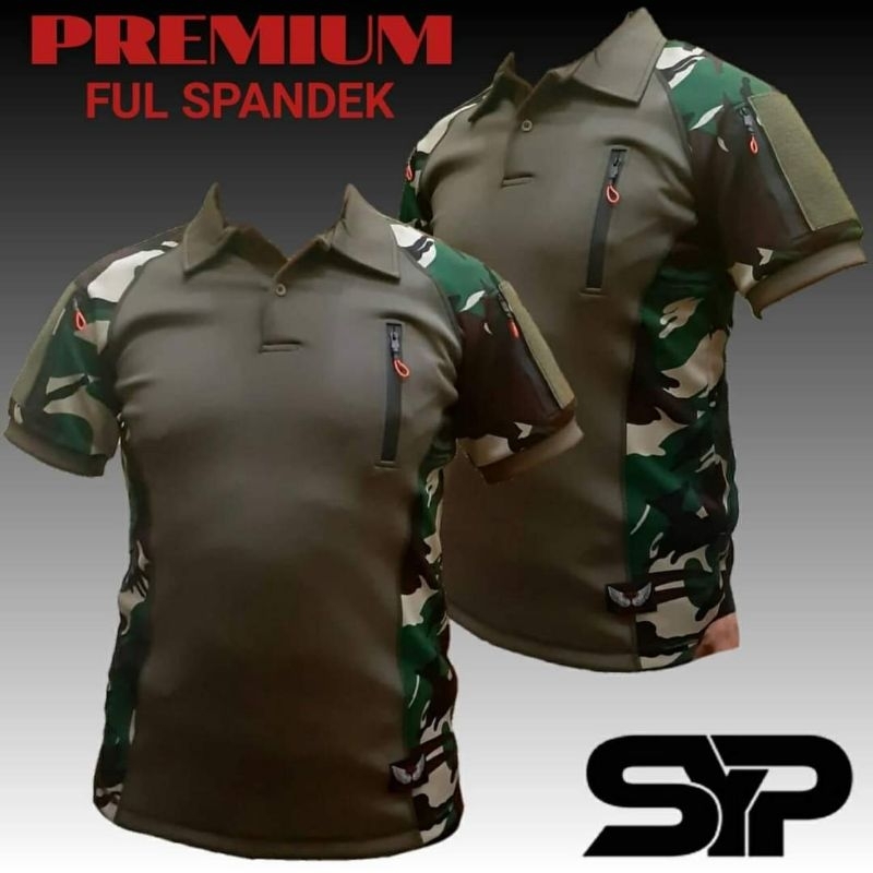 Kaos wangki pria, kaos BDU wangki lengan pendek, kaos army loreng TNI AD, kaos distro