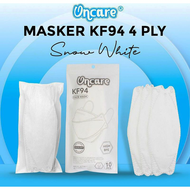 Masker Dewasa KF94 4 Ply Premium ONCARE Warna Hitam Putih