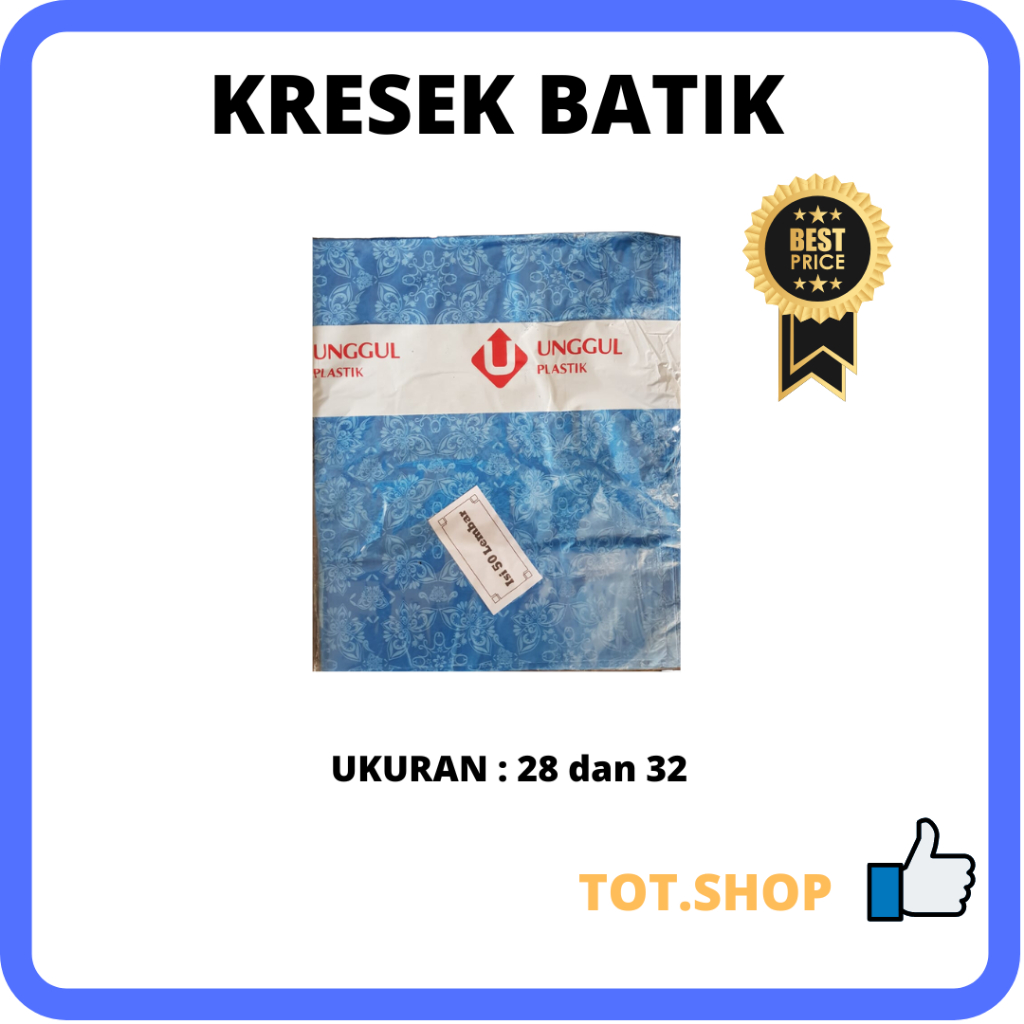 Kantong Plastik Batik/Kantong Kresek Motif Batik / Kresek Batik Isi 50 lembar