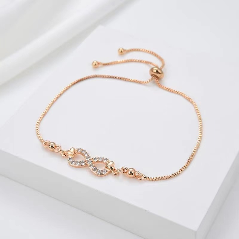 ✨DGC✨COD Gelang Wanita Titanium Stainless Steel Rose Gold Gelang Gaya Korea Wanita Aksesoris Gelang D822