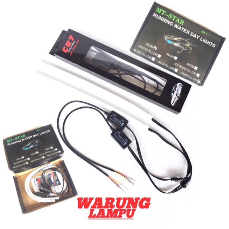 Lampu Alis Running Fleksibel 30Cm Dua Warna Grade A No Bintik