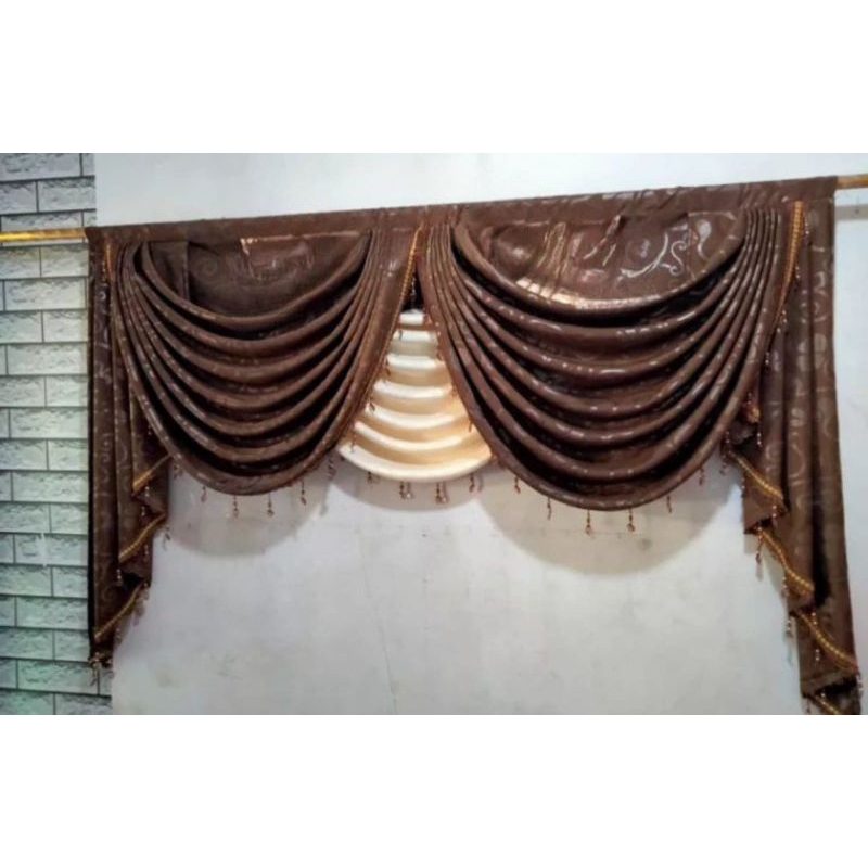 Poni Manik Manik Gorden Model Gelombang Spanyol Rumbai Aksesoris Hordeng Tirai Jendela Pintu Kamar Ruangan Tamu Korden Murah Minimalis modern Mewah