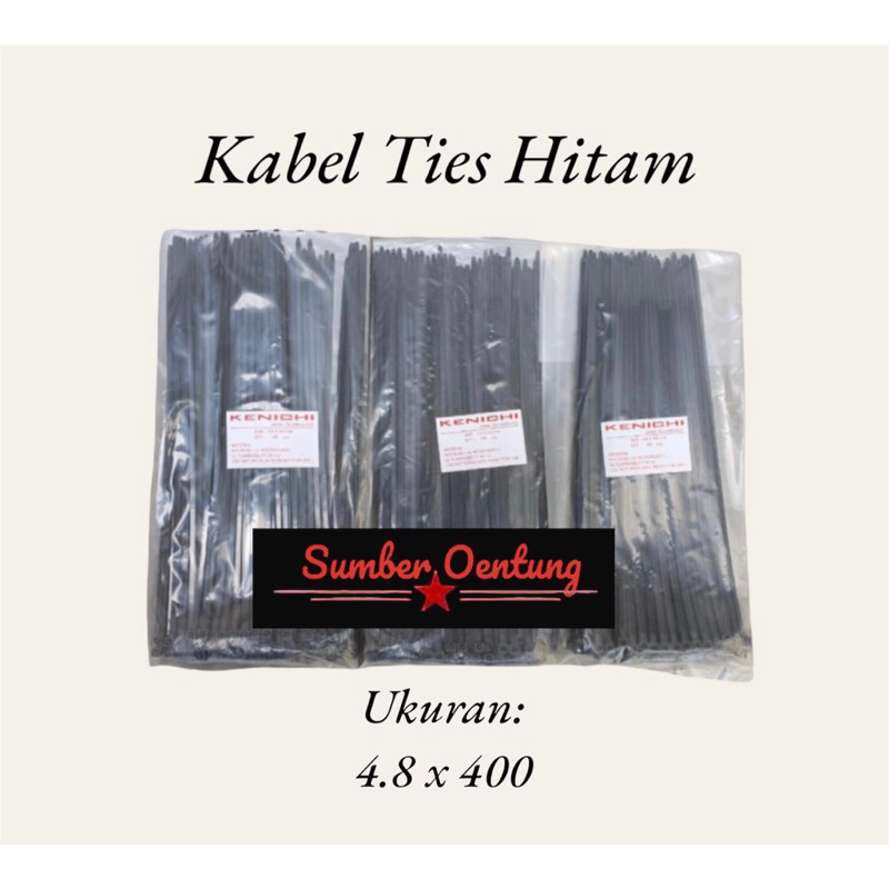 

Kabel Ties 4.8 x 400MM ( 40CM ) Hitam