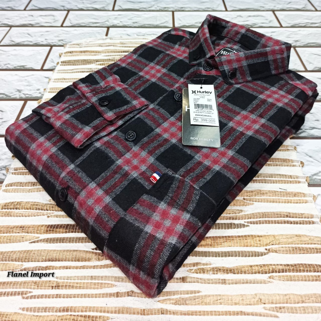 Kemeja flanel Pria lengan panjang kemeja distro motif kotak cupel terpopuler Aleejoe65